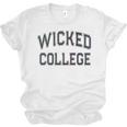 Retro Anti Social WICKED COLLEGE Introvert Stay Away From Me Unisex Jersey T-Shirt