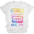 Retro Girls Just Wanna Have Fun Nostalgia 1980s 80's Premium Tri-Blend Unisex Jersey T-Shirt