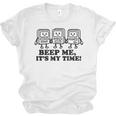 Retro Pager Squad Minimalist Monochrome Cartoon Nostalgia Unisex Jersey T-Shirt