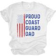 Retro Proud Coast Guard Dad Graduation Dad Usa Flag Outfit Unisex Jersey T-Shirt