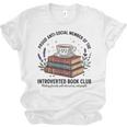 Retro Proud Introverted Book Club Anti Social Reader Unisex Jersey T-Shirt