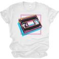 Retro VHS Vaporwave Video Cassette Nostalgia Geek Chic Unisex Jersey T-Shirt
