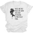 Roses Are Red Pages Are Worn Spicy Book Reading Smut Reader Unisex Jersey T-Shirt