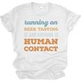 Running On Beer Tasting Social Introvert Humor Vintage Unisex Jersey T-Shirt Running On Beer Tasting Social Introvert Humor Vintage Unisex Jersey T-Shirt