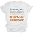Running On Cheerleading Social Introvert Humor Vintage Unisex Jersey T-Shirt