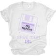 Save Icon IRL Retro Tech Humor Floppy Disk 90s Nostalgia Unisex Jersey T-Shirt