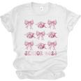 Senior 2025 Coquette Pink Bow Class Of 2025 Graduation Girls Unisex Jersey T-Shirt