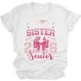 Senior 2026 Class Of 26 Coquette Pink Bow Graduation Sister Unisex Jersey T-Shirt