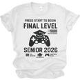 Senior 2026 Final Level Gamer Graduation 2026 Unisex Jersey T-Shirt