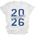 Senior 2026 Graduation Varsity Navy Blue On The Back Unisex Jersey T-Shirt