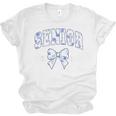 Senior Class Of 2026 Graduation Girly Floral Coquette Bow Unisex Jersey T-Shirt