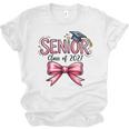 Senior Class Of 2027 Coquette Pink Bow Graduation 2027 Girls Unisex Jersey T-Shirt