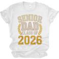 Senior Dad Class Of 2026 Purple Yellow Vintage Graduation Unisex Jersey T-Shirt