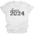 Senior Graduation Class Of 2024 Cute Senior 2024 Flowers Unisex Jersey T-Shirt