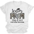 Senior Mom Class Of 2025 Senior Mama 2025 Leopard Graduation Unisex Jersey T-Shirt