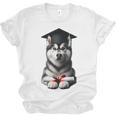 Siberian Husky Dog Graduation Cap Training School Graduate Men Women Kids Unisex Jersey T-Shirt