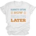 Silhouette Cutting Now Minimal Socializing Introvert Unisex Jersey T-Shirt Silhouette Cutting Now Minimal Socializing Introvert Unisex Jersey T-Shirt