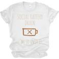 Social Battery Drain I'm So Over It Introvert Homebody Line Raglan Baseball Tee Unisex Jersey T-Shirt