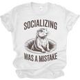 Socializing Was a Mistake Prairie Dog Introverts Humor Unisex Jersey T-Shirt Socializing Was a Mistake Prairie Dog Introverts Humor Unisex Jersey T-Shirt