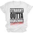 Straight Outta High School Class Of 2023 Graduation Unisex Jersey T-Shirt