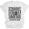 Straight Outta Junior High Graduation Class Of 2018 Unisex Jersey T-Shirt