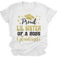 Super Proud Little Sister Of 2025 Graduate Graduation Family Unisex Jersey T-Shirt