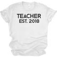 Teacher Graduation Teacher Est 2018 Tee Him Her Unisex Jersey T-Shirt