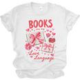 Valentines Book Lover Romance Books Are My Love Language Unisex Jersey T-Shirt Valentines Book Lover Romance Books Are My Love Language Unisex Jersey T-Shirt