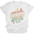 Vintage 1980 Retro Badge Decade Nostalgia Graphic Emblem Premium Tri-Blend Unisex Jersey T-Shirt