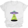 I Wanna Go Home Introvert UFO UAP Flying Saucer Trippy Alien Unisex Jersey T-Shirt