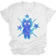 Yk2 Grunge Earthy Blue Cat With Stars Tomboy 90s Nostalgia Premium Tri-Blend Unisex Jersey T-Shirt