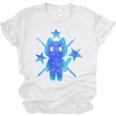 Yk2 Grunge Earthy Blue Cat With Stars Tomboy 90s Nostalgia Unisex Jersey T-Shirt Yk2 Grunge Earthy Blue Cat With Stars Tomboy 90s Nostalgia Unisex Jersey T-Shirt