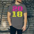 2018 Big Neon Numbers For The New Year Or Graduation Unisex Jersey T-Shirt