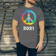 2021 Graduation Class Year Tie Dye Peace Sign Graduate Shirt Unisex Jersey T-Shirt