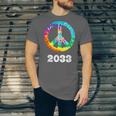 2033 Graduation Class Year Tie Dye Peace Sign Unisex Jersey T-Shirt