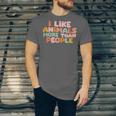 I Like Animals More Than People Sarcastic Introvert Unisex Jersey T-Shirt I Like Animals More Than People Sarcastic Introvert Unisex Jersey T-Shirt