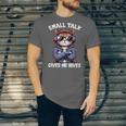 Anti Social Anxiety Mindfulness No Small Talk Introvert Cat Men Women Unisex Jersey T-Shirt