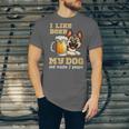 I Like Beer My Dog And Maybe 2 People Introvert Pun Unisex Jersey T-Shirt