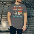 BOOKS AND MAINE COONS ARE MY THERAPY Main Coon Unisex Jersey T-Shirt