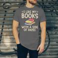 I Like My Books With a Side Of Panic Thriller Unisex Jersey T-Shirt I Like My Books With a Side Of Panic Thriller Unisex Jersey T-Shirt
