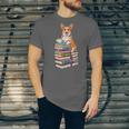Bookworm Corgi Reading Books Drinking Coffee Dog Lover Unisex Jersey T-Shirt Bookworm Corgi Reading Books Drinking Coffee Dog Lover Unisex Jersey T-Shirt