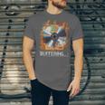 Buffering Glitched CD On Fire 2000s Nostalgia Unisex Jersey T-Shirt