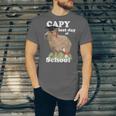 Capy Last Day Of School Capybara Graduation Quote Unisex Jersey T-Shirt