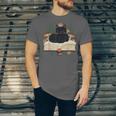 Cat On Open Book Mushrooms Ferns Dark Academia Unisex Jersey T-Shirt Cat On Open Book Mushrooms Ferns Dark Academia Unisex Jersey T-Shirt