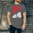 Class Of 2024 High School Senior Graduation Red Sports Style Unisex Jersey T-Shirt