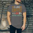 Coffee & Introvert Humor Tee Quote Cute Font Unisex Jersey T-Shirt