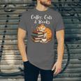 Coffee Cats & Books Lover For Women & Girls Coffee Unisex Jersey T-Shirt