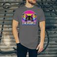 Ew Cat Misanthrope Introvert Synthwave 80s Unisex Jersey T-Shirt Ew Cat Misanthrope Introvert Synthwave 80s Unisex Jersey T-Shirt