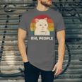 Ew People Introvert Cat Lover Crazy Colorful Cat Lady Unisex Jersey T-Shirt