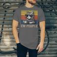 Ew People Introvert Cat Lover Crazy Vintage Cat Lady Unisex Jersey T-Shirt